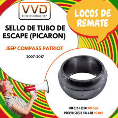 SELLO TUBO ESCAPE (PICARON) JEEP COMPASS - PATRIOT 2007/2017