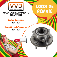 MAZA DELANTERA CON RODAMIENTO JEEP GRAND CHEROKEE DODGE DURANGO 2011/2015
