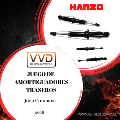 JUEGO DE AMORTIGUADOR TRASERO DODGE CALIBER 2007/2012 JEEP COMPAS-PATRIOT 2007/2017