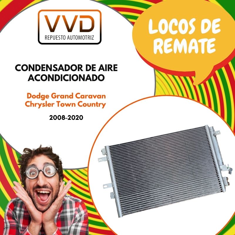 CONDENSADOR A/A CHRYSLER TOWN & COUNTRY 2008/2016 DODGE GRAND CARAVAN 2008/20201