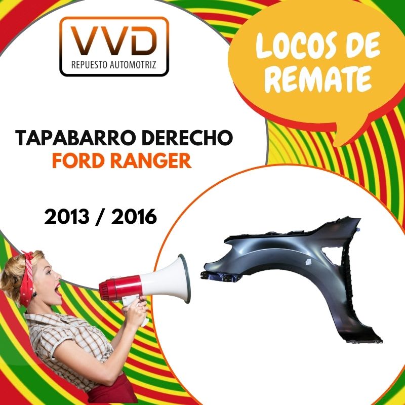TAPABARRO DERECHO FORD RANGER 2013/20161