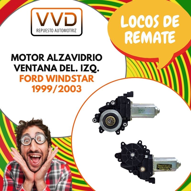 MOTOR ALZA VIDRIO DELANTERO IZQUIERDO FORD WINDSTAR 1999/20031