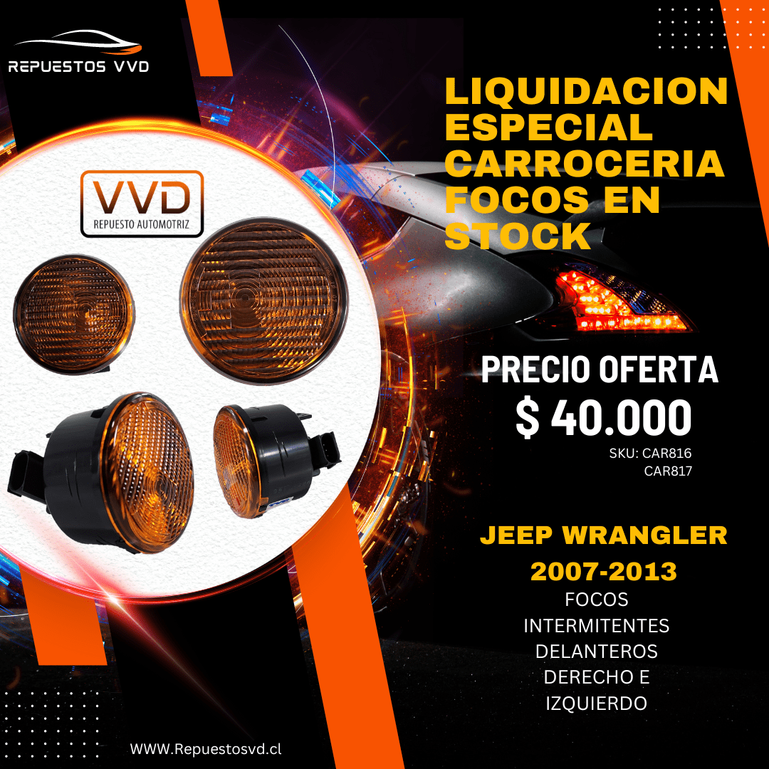 FOCOS INTERMITENTES DEL. D/I JEEP WRANGLER 2007/20131