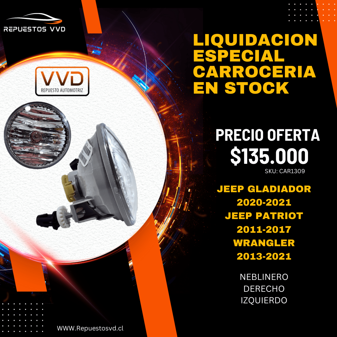NEBLINERO DELANTERO D/I JEEP PATRIOT 11/17 GLADIATOR 20/21 WRANGLER 13/211