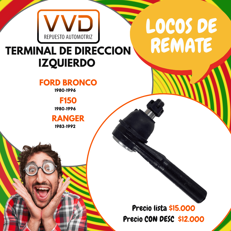 TERMINAL DIRECCION D/I FORD BRONCO 1980/1996 F-150 1980/1996 RANGER 1983/19921