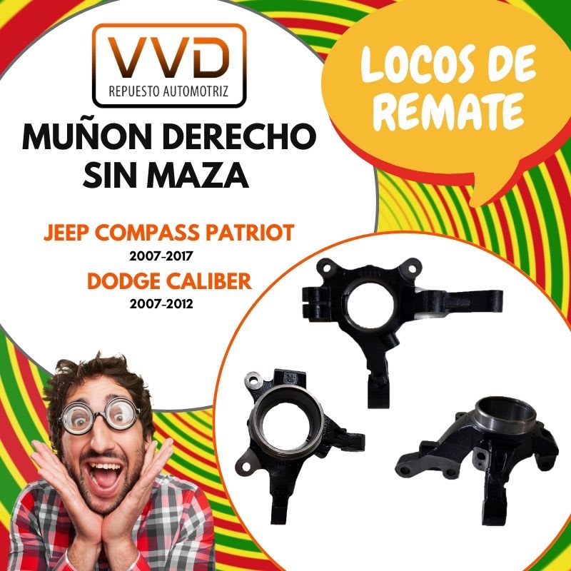 MUÑON DIRECCION DERECHO SIN MAZA DODGE CALIBER 2007/2012 JEEP COMPASS-PATRIOT 2007/20171
