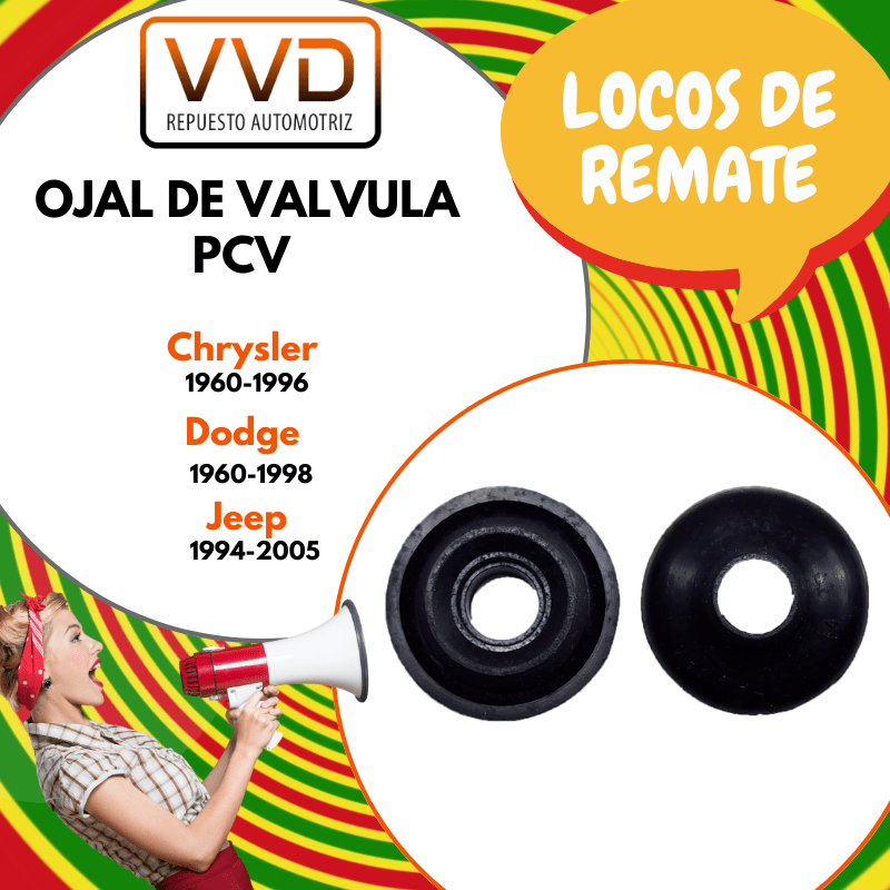 OJAL VALVULA PCV CHRYSLER 1960/1996 DODGE 1960/1998 JEEP 1994/20051