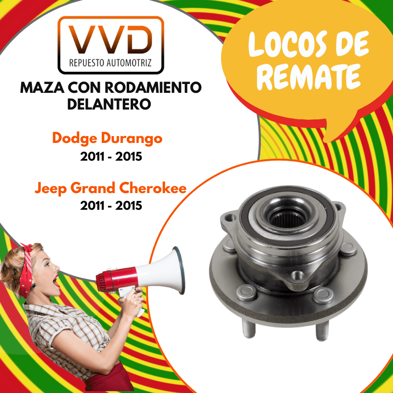 MAZA DELANTERA CON RODAMIENTO JEEP GRAND CHEROKEE DODGE DURANGO 2011/20151
