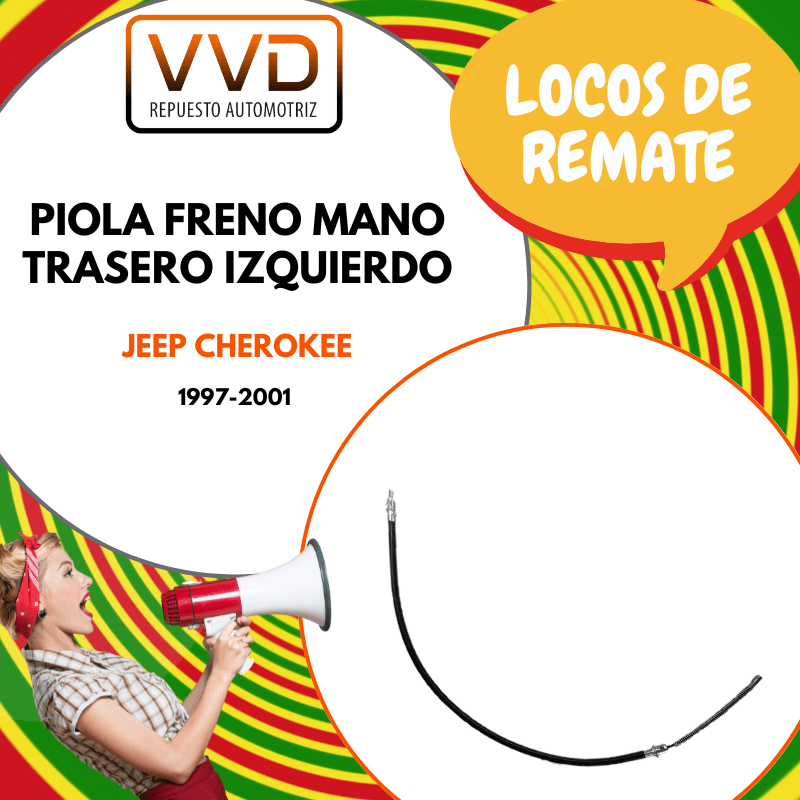 PIOLA FRENO MANO TRASERO IZQUIERDO JEEP CHEROKEE 1997/20011