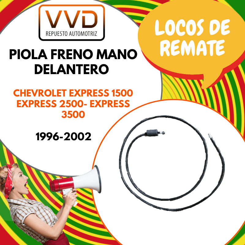 PIOLA FRENO MANO DELANTERO CHEVROLET EXPRESS 1500 1996/20021