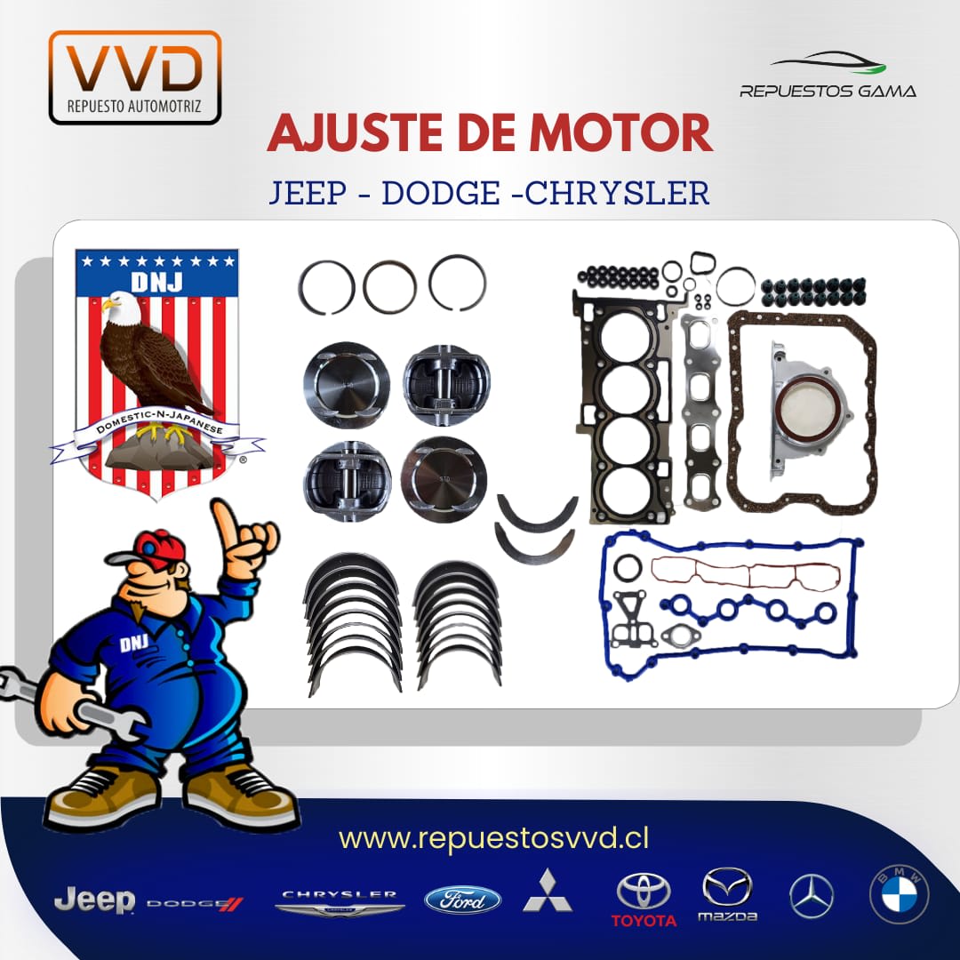 AJUSTE MOTOR 2.4 CC DODGE CALIBER 2007/2012 JOURNEY 2009/2019 JEEP COMPASS 2007/2017 PATRIOT 2007/20171