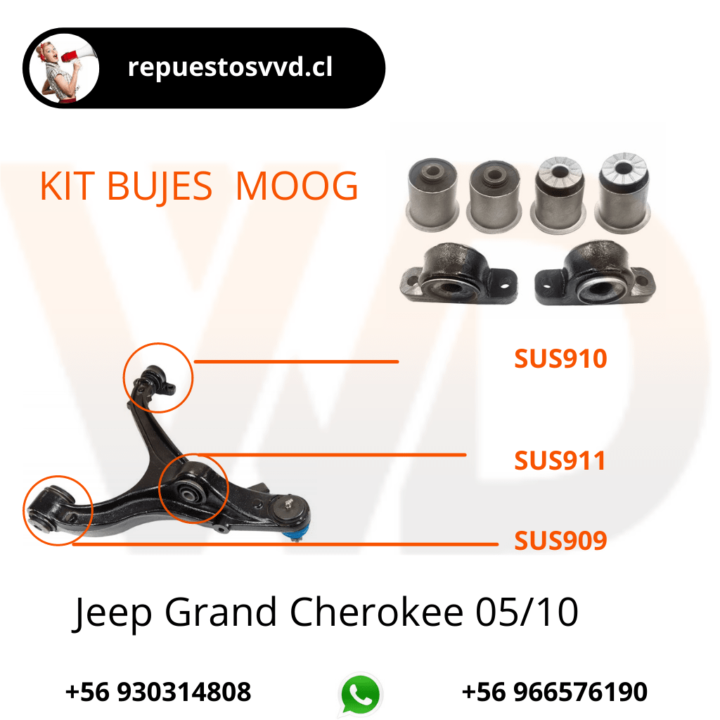 Kit Bujes Bandeja Delantera Inferior Jeep Grand Cherokee 05/102