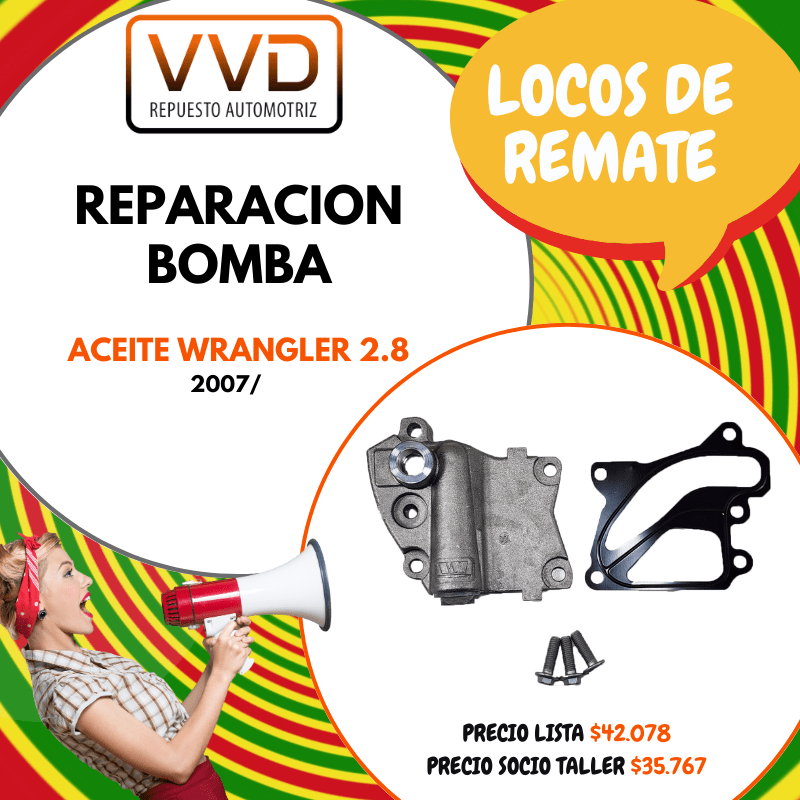 REPARACION BOMBA ACEITE JEEP WRANGLER 2.8 2007/20181