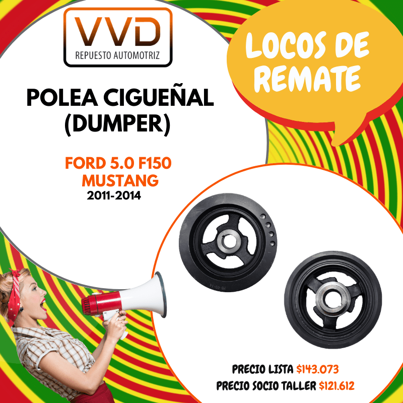 POLEA CIGUEÑAL FORD 5.0 F-150 MUSTANG 2011/20141