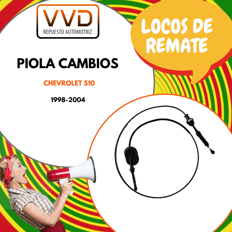 PIOLA CAMBIOS TRANSMISION CHEVROLET S-10 1998/20041