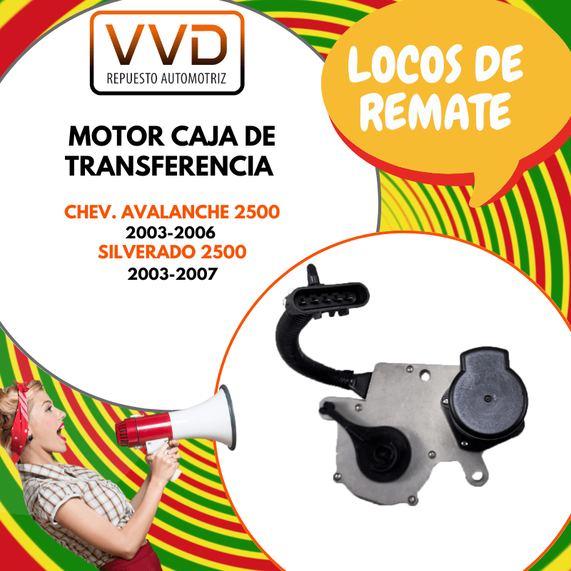 MOTOR CAJA TRANSFERENCIA CHEVROLET AVALANCHE 2500 2003/2006 SILVERADO 2500 2003/20071
