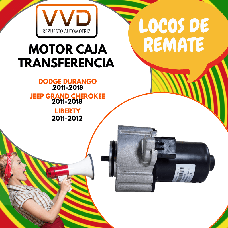 MOTOR CAJA TRANSFERENCIA 2 VELOCIDADES DODGE DURANGO 2011/2018 JEEP GRAND CHEROKEE 2011/2018 LIBERTY 2011/20121