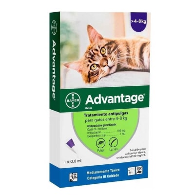 ADVANTAGE PIPETA ANTIPULGAS PARA GATOS 4-8 KILOS
