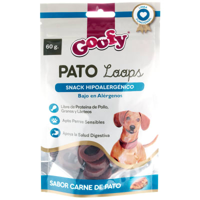 GOOFY SNACK HIPOALERGENICO PATO LOOPS 60 G