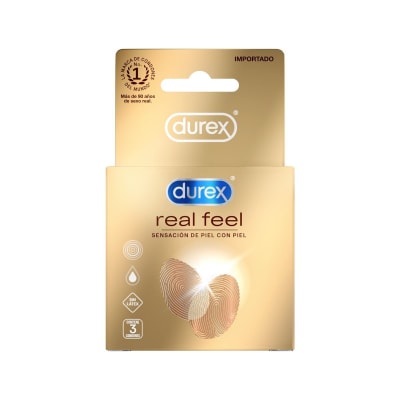 CONDORES DUREX REAL FEEL 3 UNIDADES