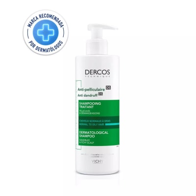 DERCOS CHAMPU ANTICASPA CABELLO GRASO 390ML