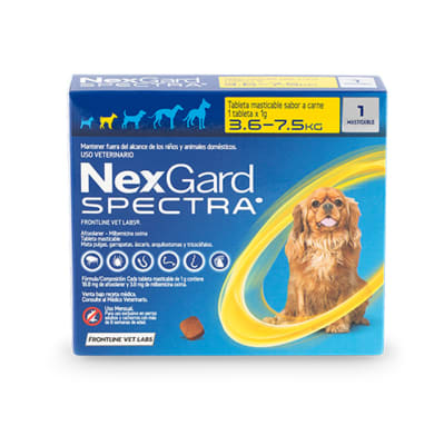 NEXGARD SPECTRA 3,6-7,5 KILOS 1 COMPRIMIDO