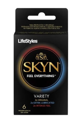 CONDONES LIFESTYLES SKYN VARIETY 6 UNIDADES