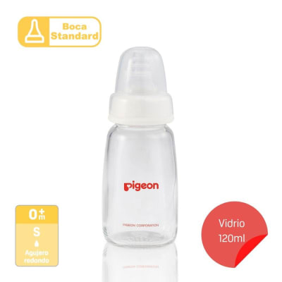 PIGEON MAMADERA VIDRIO BOCA ESTANDAR FLEXIBLE 120 ML