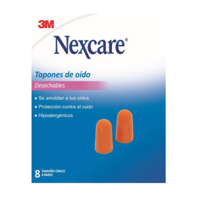 TAPONES DE OIDO NEXCARE DESECHABLES 4 PARES
