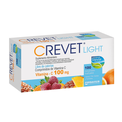 CREVET LIGHT 100MG 100 COMPRIMIDOS MASTICABLES1