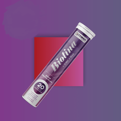 BIOTINA + ZINC + Q10 20 TABLETAS EFERVESCENTES
