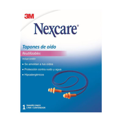 TAPONES DE OIDO NEXCARE REUTILIZABLES 1 PAR1