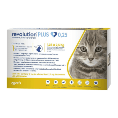 ANTIPARASITARIO REVOLUTION PLUS GATOS 2,5-5 KG