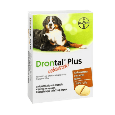 DRONTAL PLUS PERROS HASTA 35 KG 1 COMPRIMIDO1