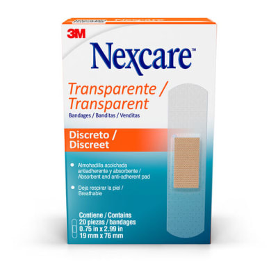 NEXCARE PARCHE TRANSPARENTE 20 UNIDADES