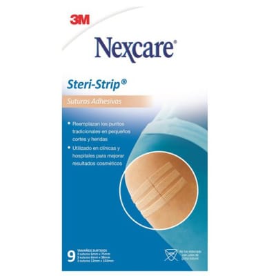 NEXCARE STERI-STRIP SUTURAS ADHESIVAS 15 UNIDADES TAMAÑOS SURTIDOS