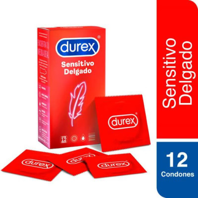 CONDONES DUREX SENTITIVO DELGADO 12 UNIDADES