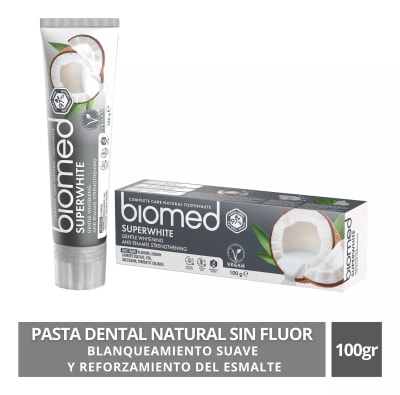 PASTA DENTAL VEGANA SIN FLUOR SUPERWHITE 100 G