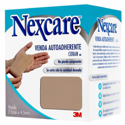 VENDA ELASTICA NEXCARE COBAN BEIGE 7,5x4,5 CM1