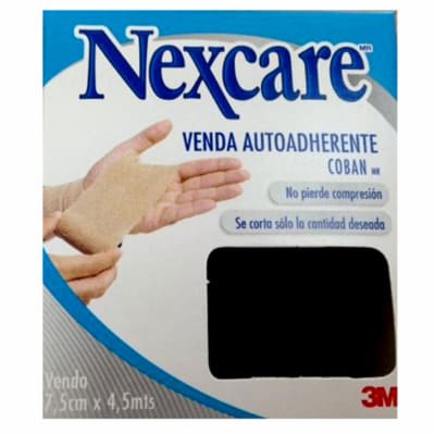 VENDA ELASTICA NEXCARE COBAN NEGRA 7,5X4,5 CM