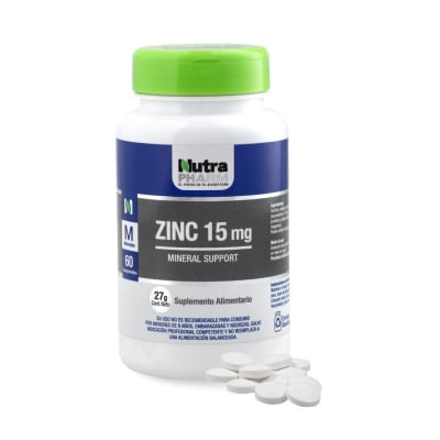 ZINC 15MG 60 COMPRIMIDOS