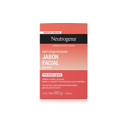 JABON FACIAL EN BARRA NEUTROGENA DEEP CLEAN INTENSIVE 80G