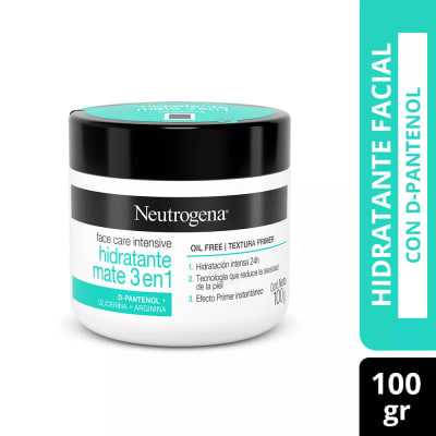 NEUTROGENA FACE CARE INTENSIVE HIDRATANTE MATE 3 EN 1 100G3