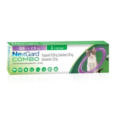 NEXGARD COMBO GATOS ANTIPARASITARIO PARA GATOS 0,8-2,5 KILOS