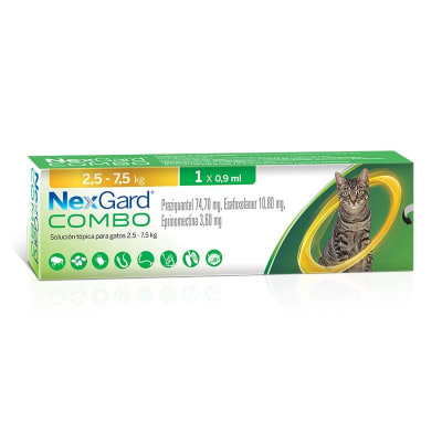 NEXGARD COMBO GATOS ANTIPARASITARIO PARA GATOS 2,5-7,5 KILOS3