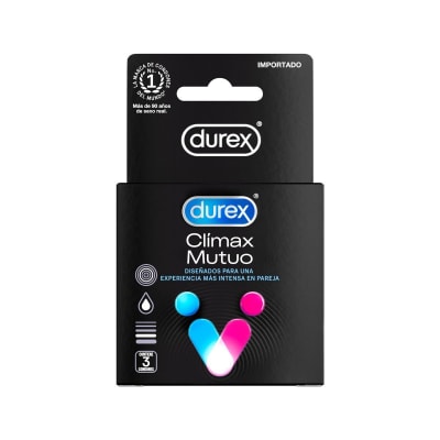 CONDONES DUREX CLIMAX MUTUO 3 UNIDADES