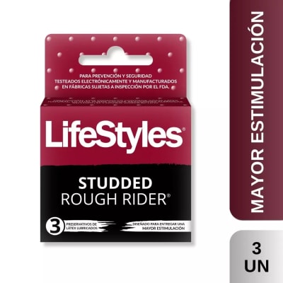 CONDONES LIFESTYLES STUDDED 3 UNIDADES