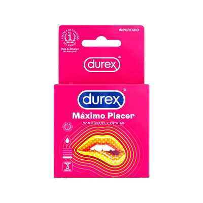 CONDONES DUREX MAXIMO PLACER 3 UNIDADES