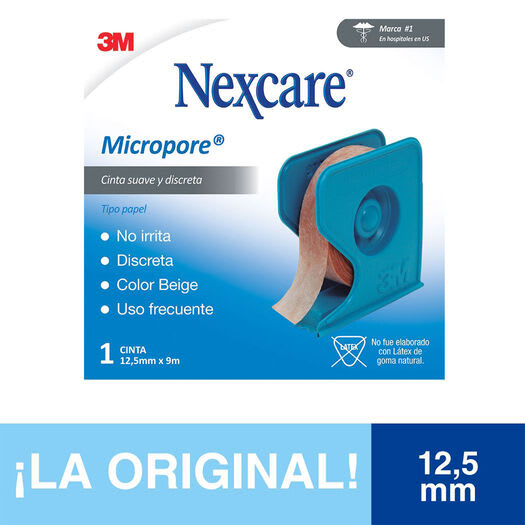 CINTA NEXCARE MICROPORE COLOR PIEL 12,5MM x 9,1M 0