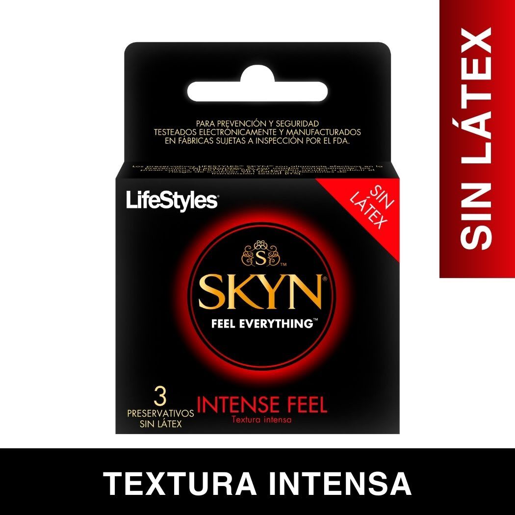 CONDONES LIFESTYLES SKYN INTENSE FEEL 3 UNIDADES 1